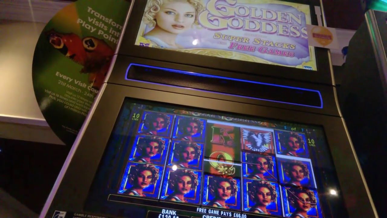 GOLDEN GODDESS FULL SCREEN live-play and bonus.  cat. B3 £5 spins