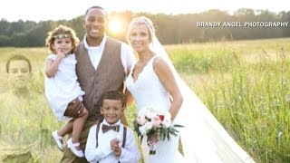 Wedding photo honors couple's deceased son