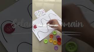 Cuma butuh kancing warna #idebermaindirumah #toddleractivities #finemotorskills #montessoriathome