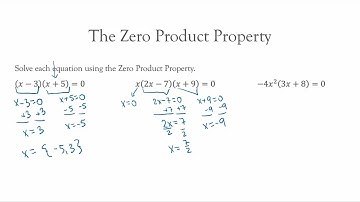 Zero Product Property