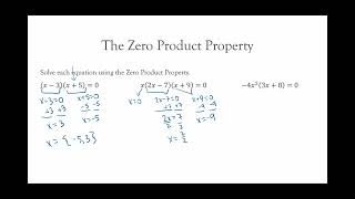 Zero Product Property
