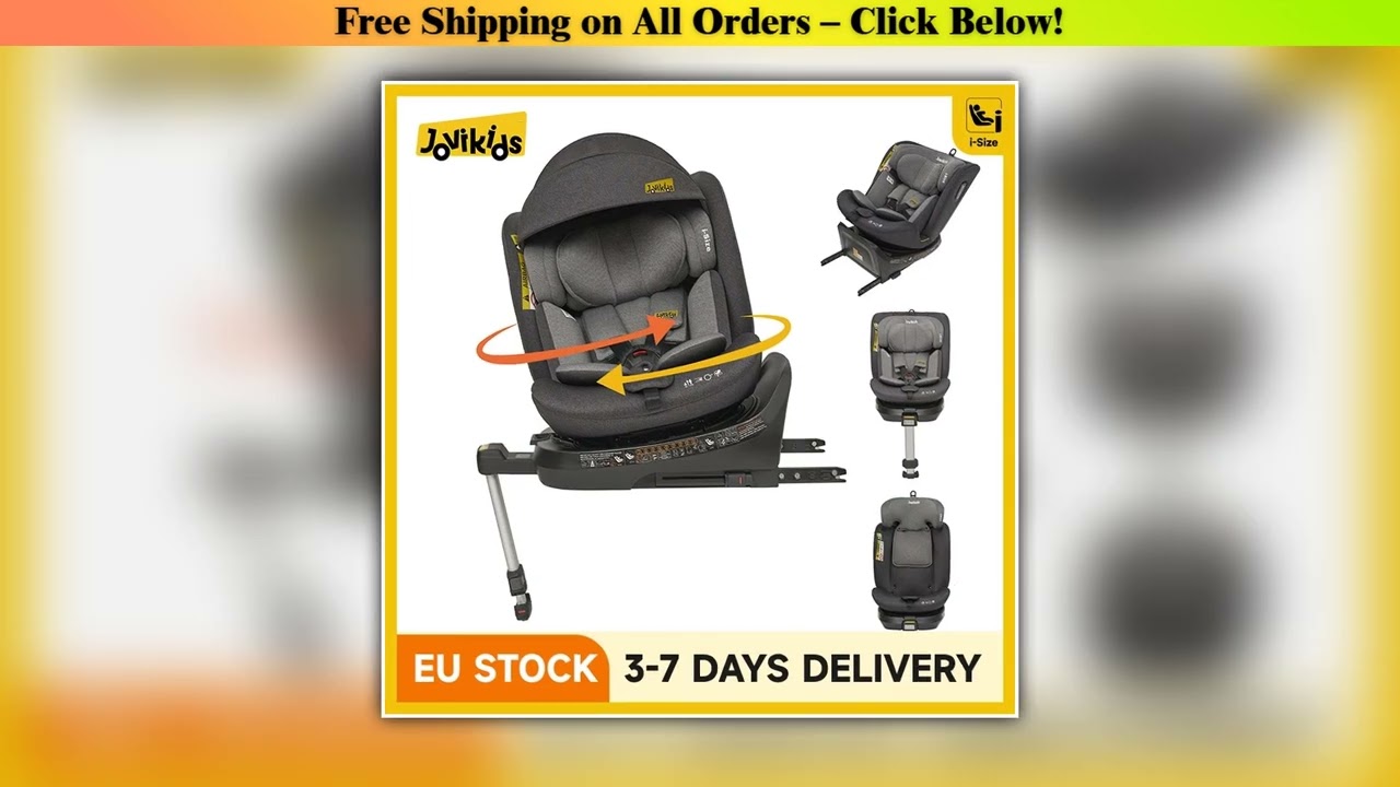 Jovikids Ranger 360 Swivel i-Size Baby Car Seat 40-150cm with Support Leg Wholesale Best Quality