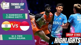 Rankireddy/Shetty (IND) vs Fikri/Maulana (INA) - Group Stage | Thomas Cup 2024 screenshot 3