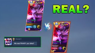 RAAKY vs TOP GLOBAL CHOU FAKE RAAKY!! HE DESTROYED ME!🥲