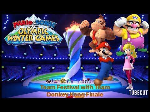Mario & Sonic at the Olympic Winter Games Team Festival (Team Donkey Kong) Finale