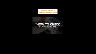 Heres How To Know If A Phone Number Is Legit  Spot Fake Numbers shorts