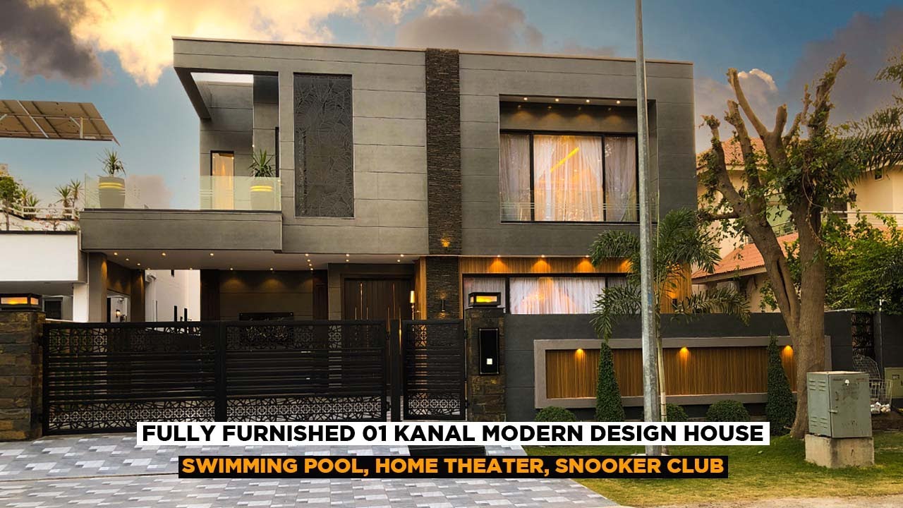 Fully Furnished 01 Kanal Brand New House With Swimming Pool And Home ...