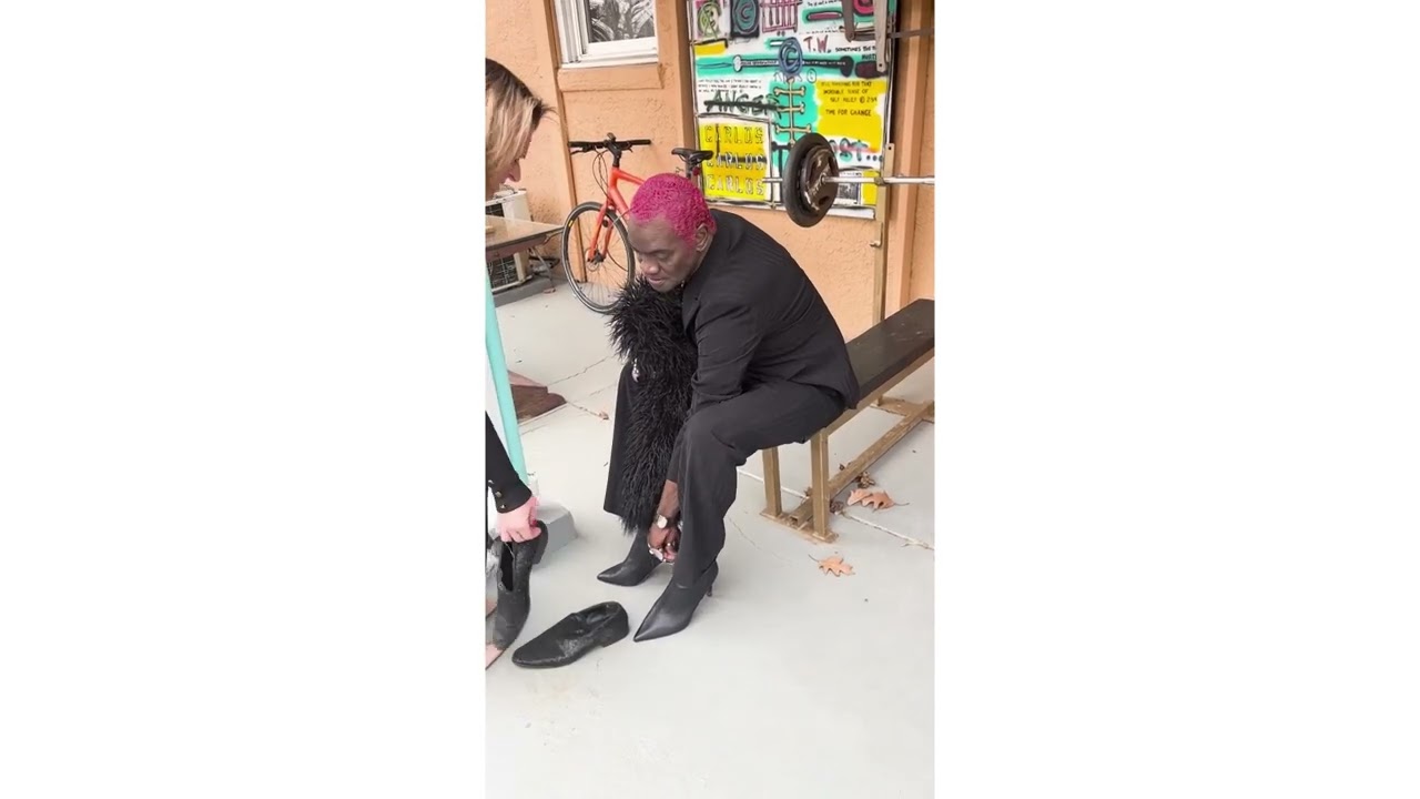 The Legendary Phoenix Practices Walking in High Heels For The First Time in Years.