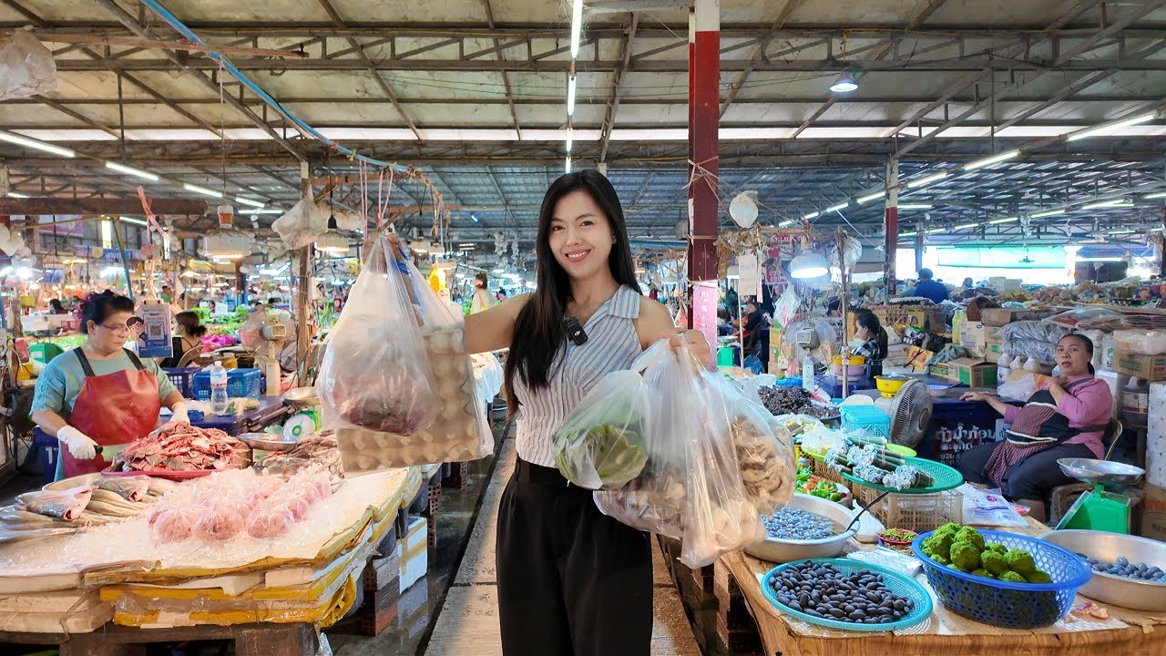 🇱🇦 เงิน1ล้าน ซื้อของที่ตลาดสดได้อะไรบ้าง 