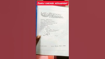 || Ignou Checked Assignment || #ignou #ignouassignment
