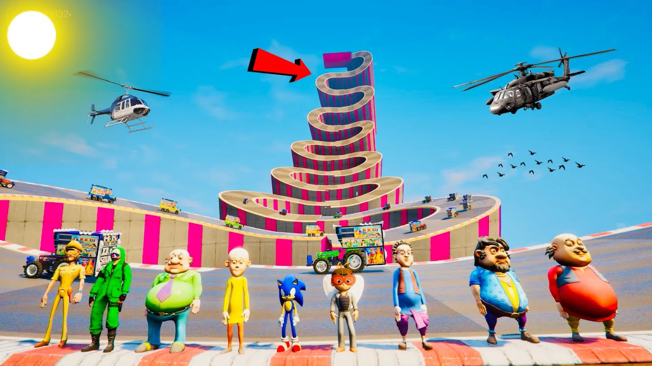 GTA:5 World's Highest !😱🫨😱TRIED THE IMPOSSIBLE 🤯😱 SUPER MEGA RAMP CHALLENGE !!