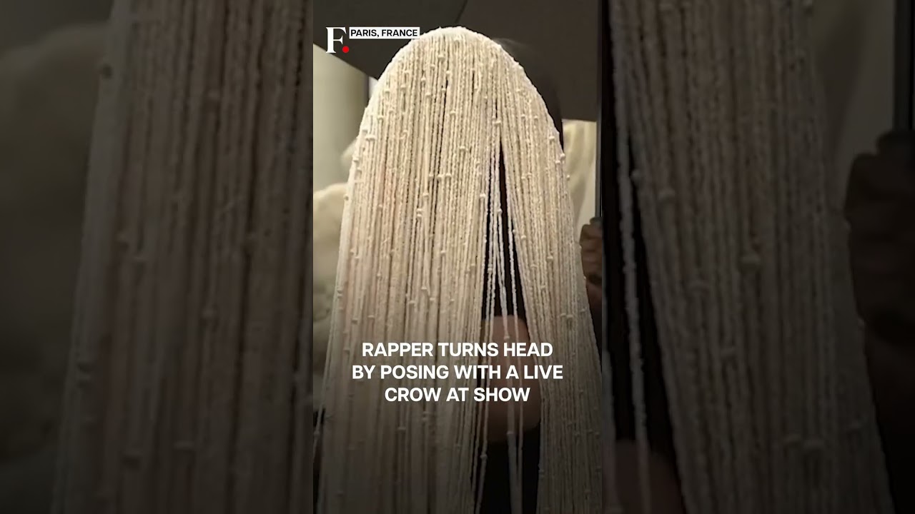 Cardi B Brings Crow to Schiaparelli Show During Paris Fashion Week | Subscribe to Firstpost | N18G