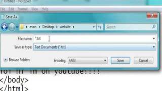 HOW TO MAKE HTML IN NOTEPAD PART 1-THE BASICS