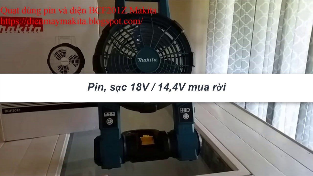 Quạt dùng pin và điện BCF201Z Makita