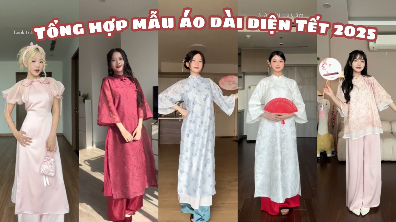 [Shopee Haul] Tổng hợp các mẫu ÁO DÀI diện Tết 2025| Sắm đồ mặc tết 2025