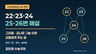 [0722] 2026학년도 수능 문학 22·23·24·25·26번 해설