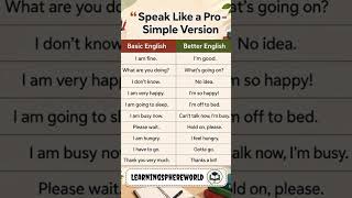 Speak Like a Pro 😎✨ | Simple English Version #shorts