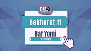 Bekhorot 11 - Daf Yomi Shiur with Rabbanit Michelle Farber