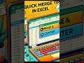 Quickly Merge & Center Cells in Excel Like a Pro! 💻📌 #exceltips #excelhelp #datavisualization