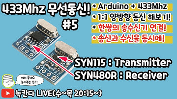 [433Mhz #5] 아두이노(arduino)에 433mhz로 1:1 양방향통신 구현해서 Request&Response방식으로 제어해보기!(녹칸다의 아두이노)