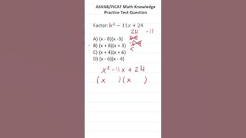Factoring: ASVAB/PiCAT Math Knowledge Practice Test Question #acetheasvab with #grammarhero #afqt