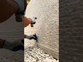 The Creative Process of Carving Minimalist Natural Stone Walls for a Luxurious Home Aesthetic