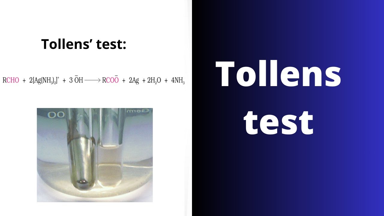 Tollens test in chemistry | Tollens reagent | Silver mirror test | Test for aldehydes identification