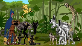 Catnap, Dogday vs All Zoonomaly Monster, Smilling Clitter, Huggy Wuggy - Animation