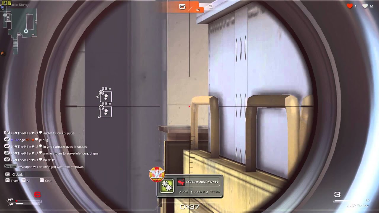 MajorTeam 10 vs 7 LaLigueDesOmbres ClanWar (Hacker caught)