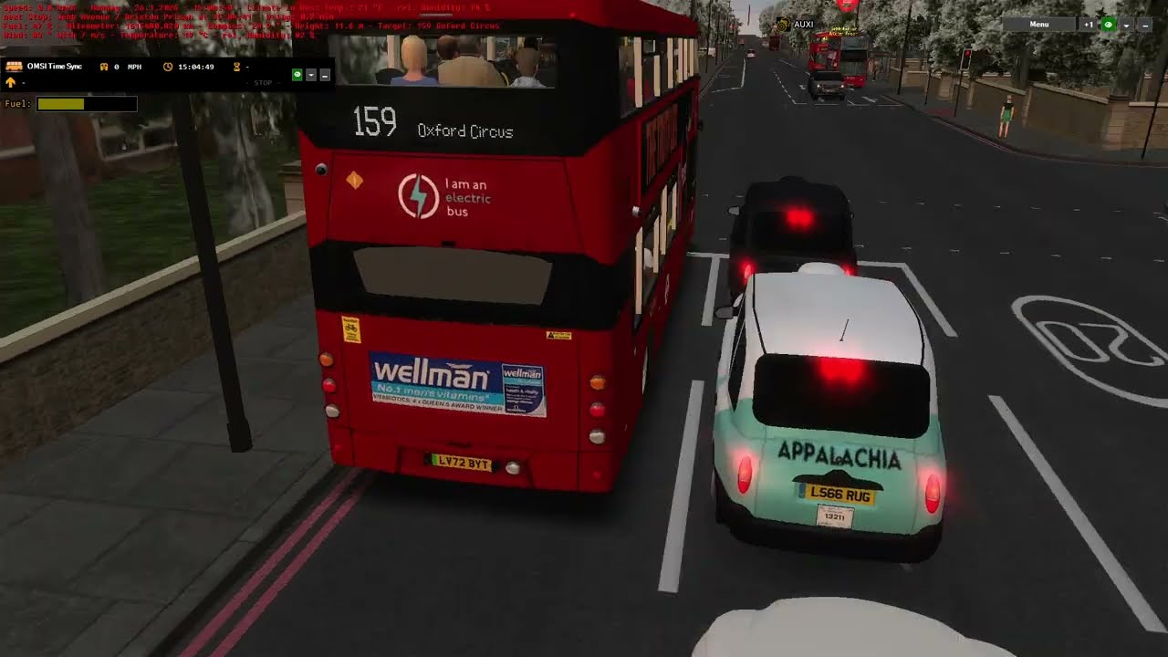 OMSI 2: Route 159 - Streatham Station to Oxford Circus, Map - Add-On London