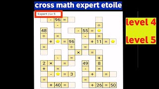 sloving cross math expert etoile from level 4 and level 5
