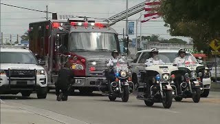 Body of Delray Beach police officer receives police escort