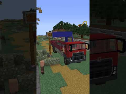 ماين كرافت بناء شاحنة مسطحة مع رافعة باستخدام أداة Create Mod والأزاميل والبتات الحلقة الثانية 