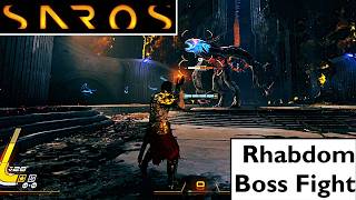 Saros: How to Defeat the Rhabdom Boss Fight.  Fastest / Easiest / Cheese-iest Method.