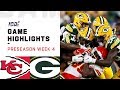 Chiefs vs. Packers Preseason Week 4 Highlights | NFL 2019