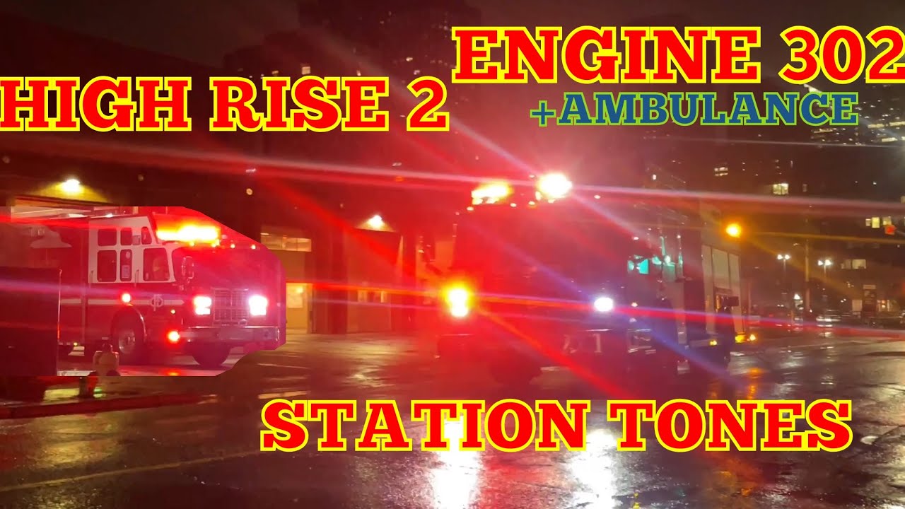 **STATION TONES** Calgary Engine 302 & High Rise 2 + Ambulance 3864 Responding HOT | CFD 