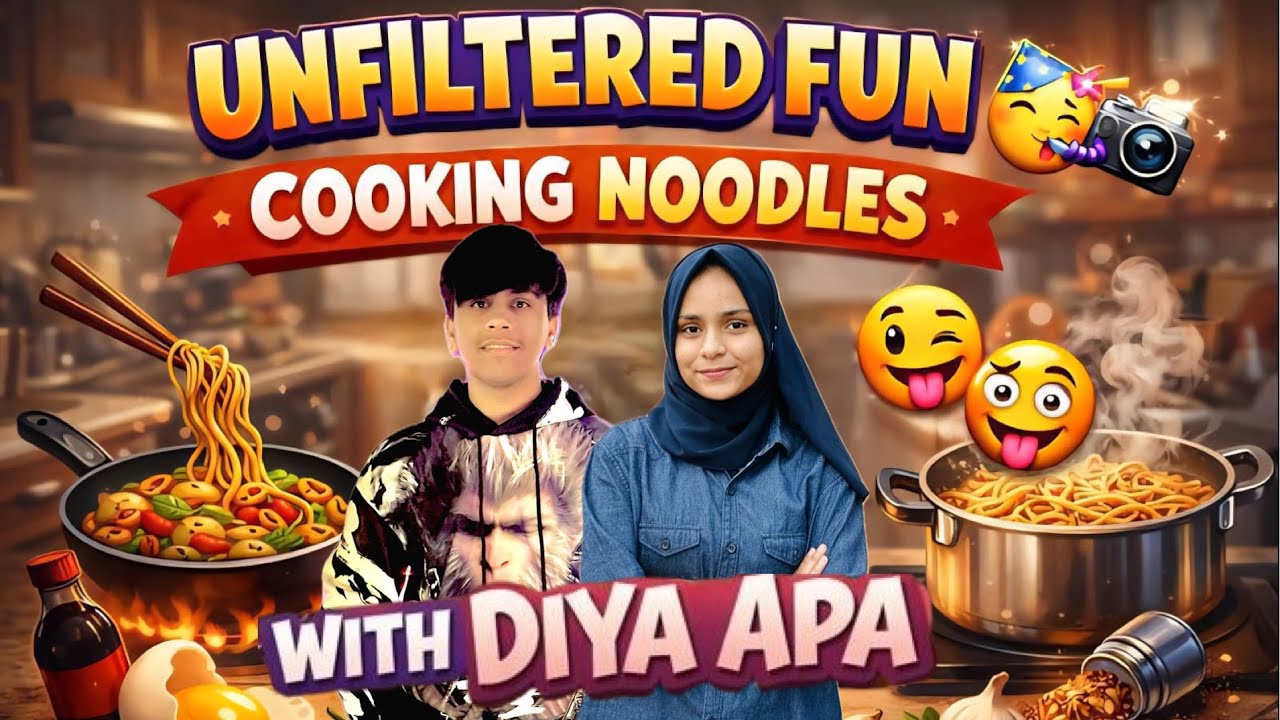 Unfiltered Fun 🥳 | Cooking Noodles with diya Apa 😜🤪 | Spain |Barcelona |🇪🇸 | DIYA AND BRO