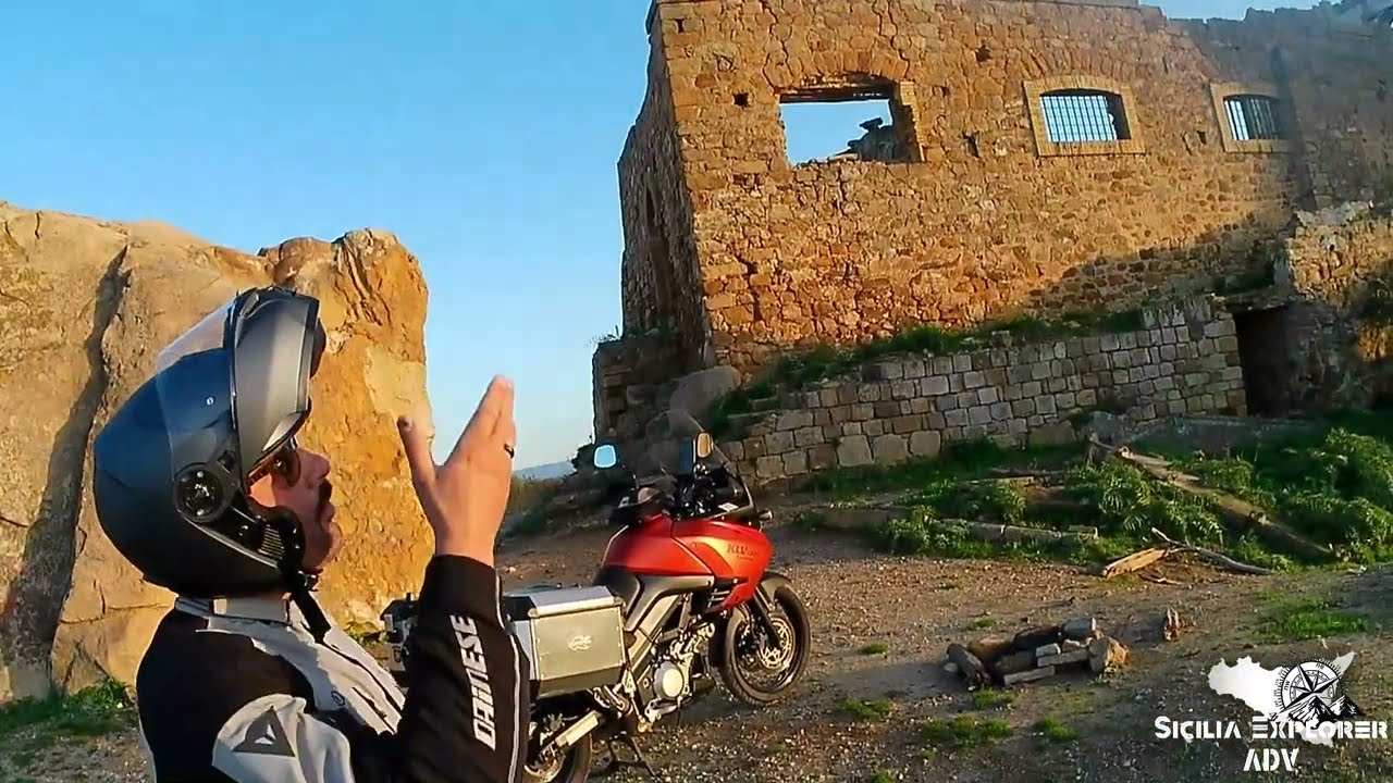 Castello di Gresti Pietratagliata 24 11 17. Maxi Enduro in Sicilia in Off Road. Moto Viaggio.