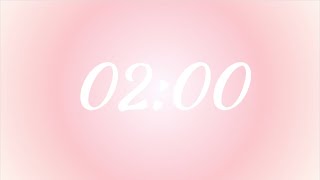 Aesthetic Pink Aura Countdown Timer ⏱ | 2 Minute Timer | Soft Minimal Background Profile