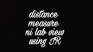 Distance measurement using IR sensor