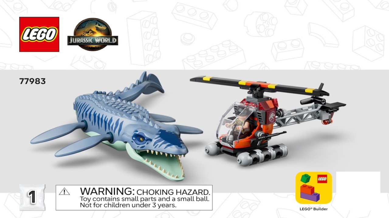LEGO 77983 Instructions | Jurassic World | Mosasaurus Dinosaur