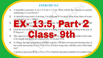 Ex- 13.5|Part 2 #class9 #class9maths #ncert #maths #ncertsolutions #part2 #surfaceareaandvolume