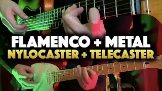 Flamenco + Metal - Nylocaster & Telecaster - Ben Woods Flametal