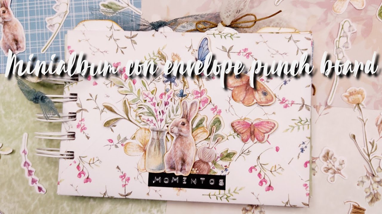 ✂️Tutorial ➡️ album scrapbook muy FACIL, con envelope punch board, encuadernación espiral