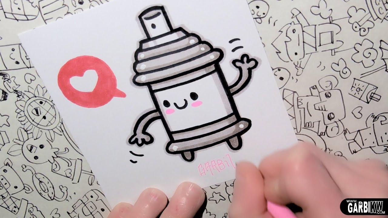 How To Draw a Cute Spray - Easy and Kawaii Drawings by ...