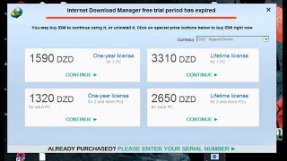 Solve the activation problem in Internet Download Manager IDM 2024 (buy window free trial h expired)
