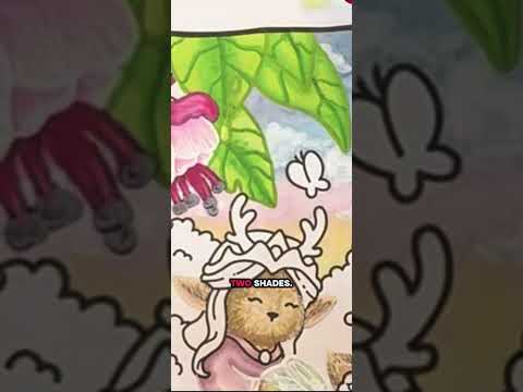 Colouring tutorial. How to colour leaves, Ohuhu alcohol markers, acrylic markers and gel pens