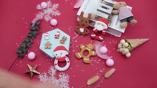 What a cute baby Christmas teether and beads!l Melikey