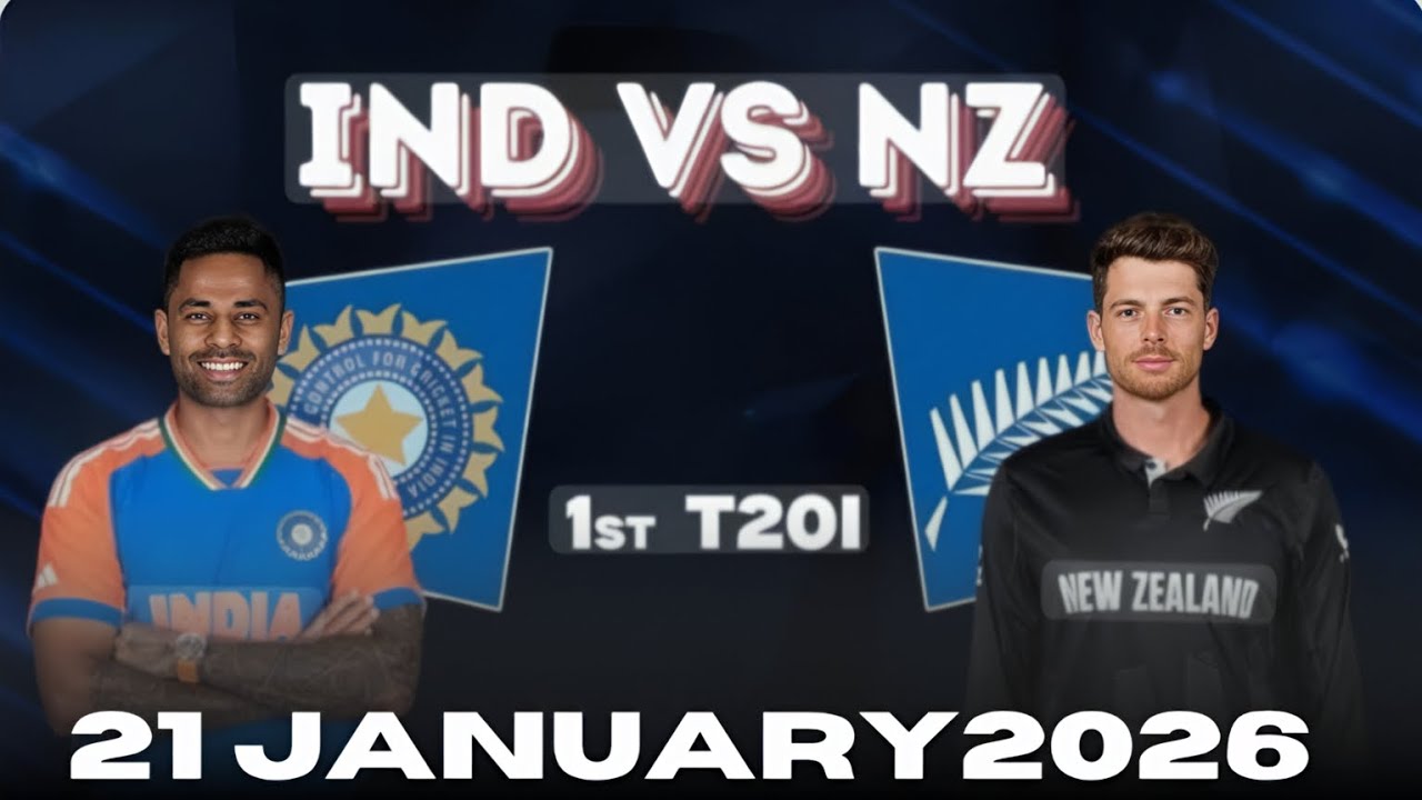 IND vs NZ Cricket match 1st T20I at Nagpur 21 January 2026 