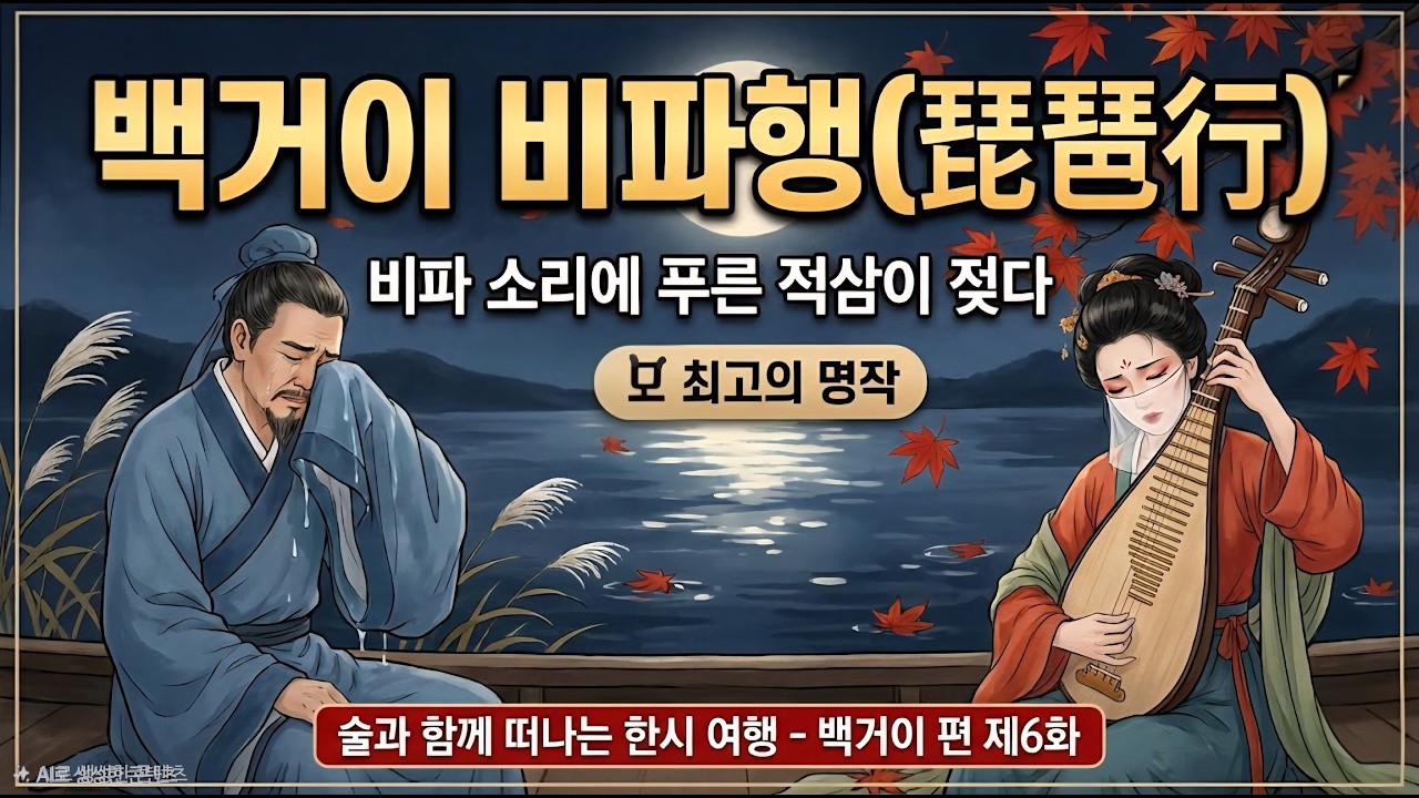 백거이 문학의 정점 비파행(琵琶行) : 기녀의 비파 소리에 푸른 적삼이 젖다